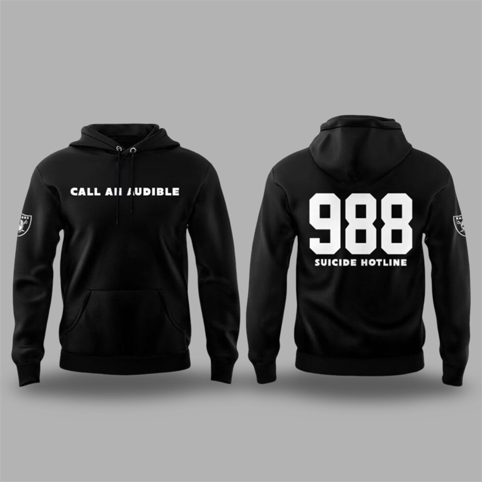 Raiders Maxx Crosby Call All Audible 988 Suicide Hotline Shirt 3 2 Raiders Maxx Crosby Call All Audible 988 Suicide Hotline Hoodie