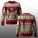 2025 49ers Reindeer Football Christmas Ugly Sweater