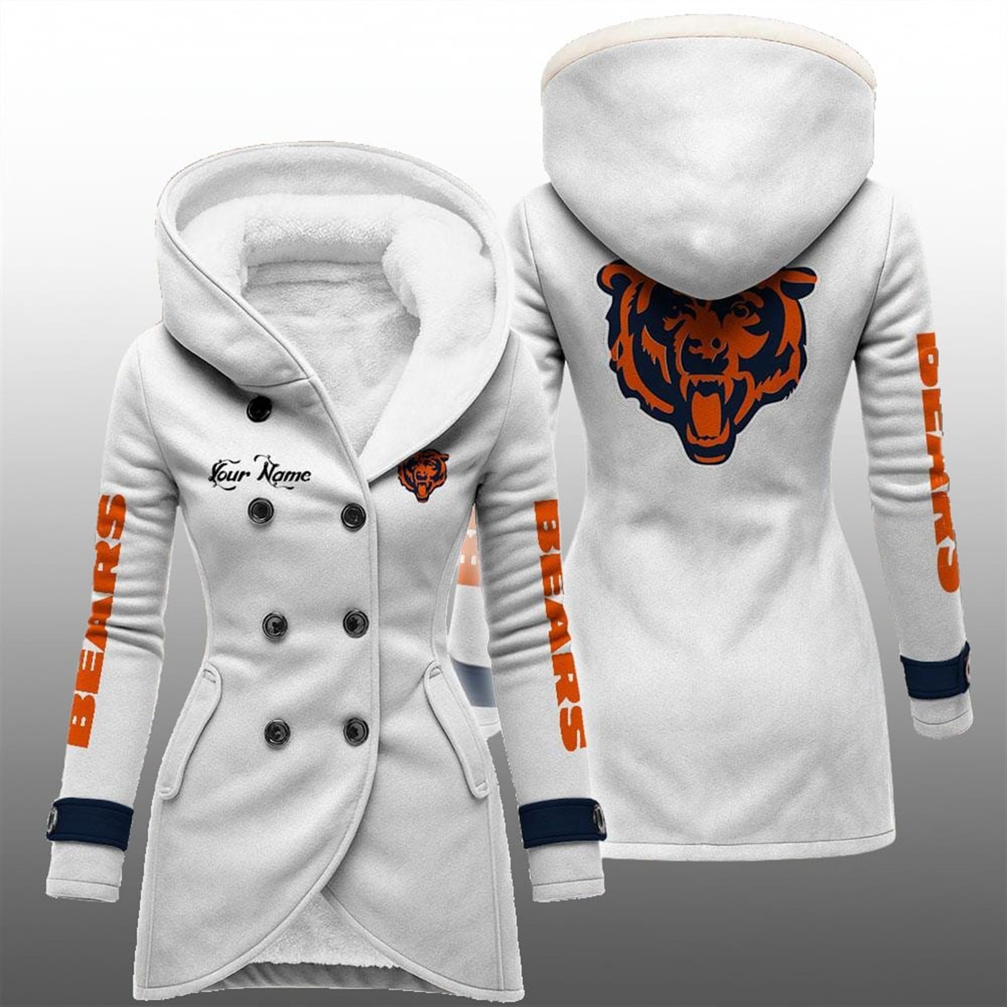 2025 Bears Long Hooded Fleece Jacket 3 2025 Bears Long Hooded Fleece Jacket 3