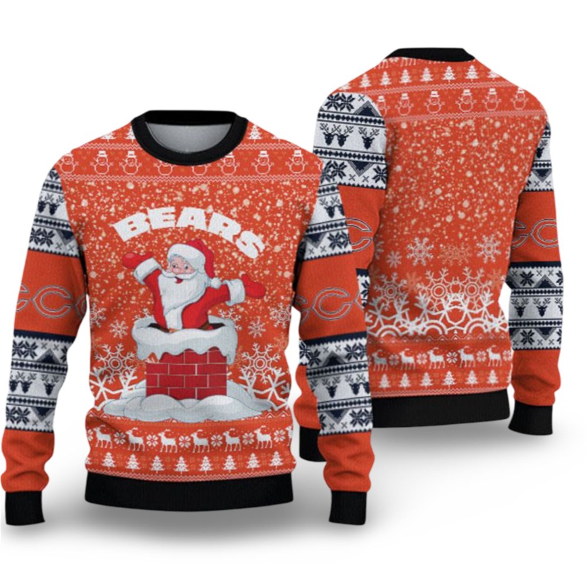 2025 Bears Santa Ugly Christmas Sweater 2 2025 Bears Santa Ugly Christmas Sweater 1 2