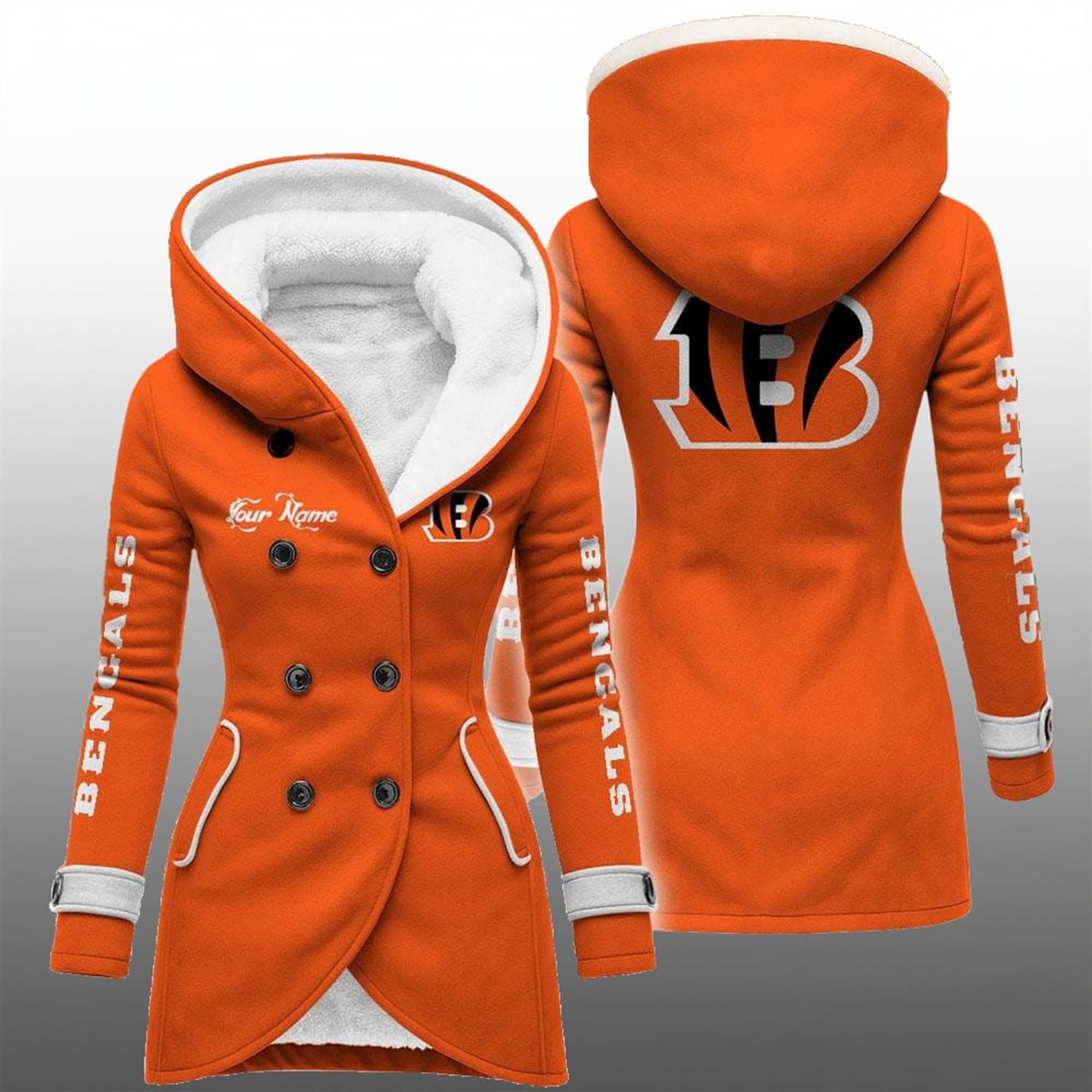 2025 Bengals Long Hooded Fleece Jacket 1 2025 Bengals Long Hooded Fleece Jacket 1