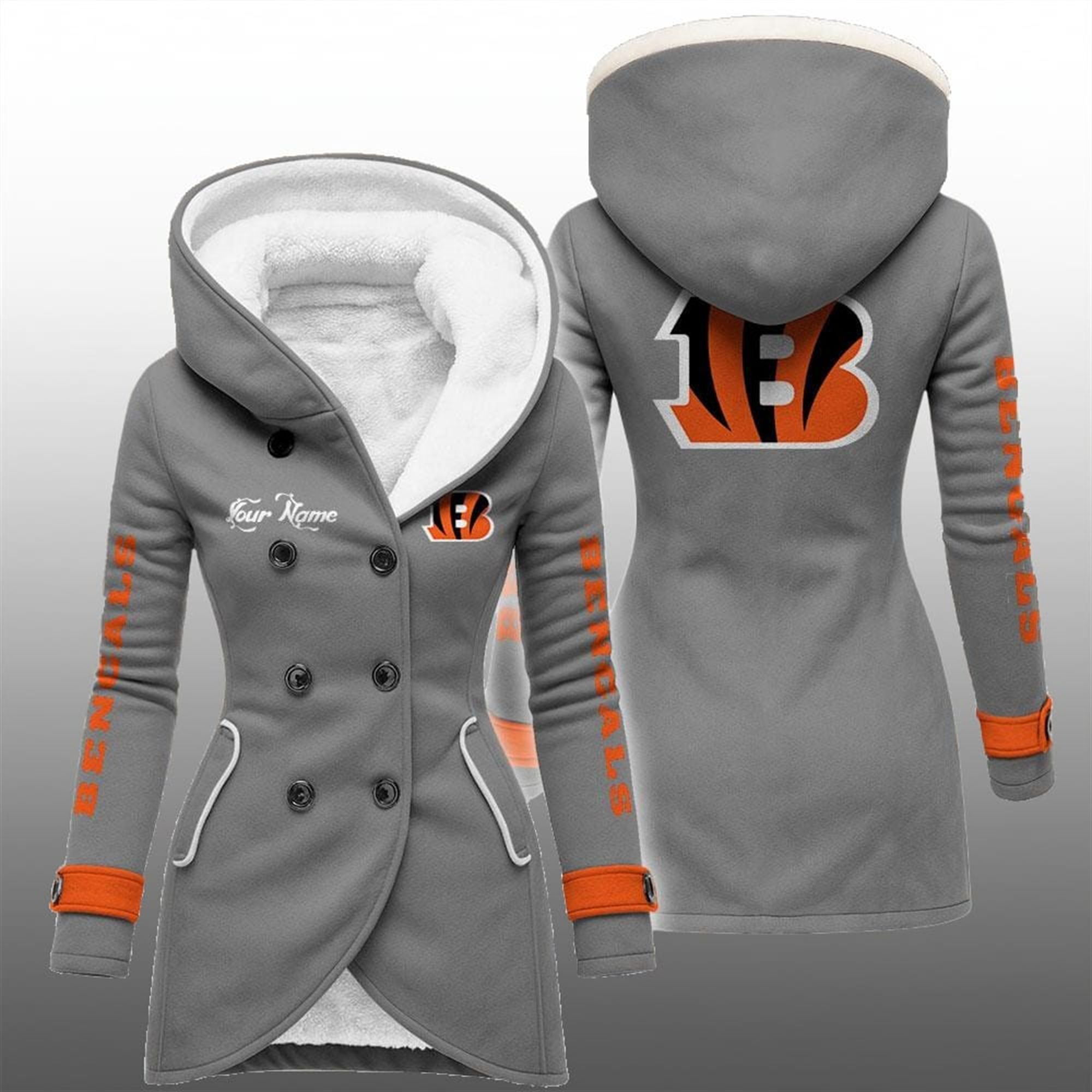 2025 Bengals Long Hooded Fleece Jacket 5 2025 Bengals Long Hooded Fleece Jacket 5