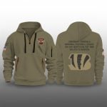 2025 Bengals Salute To Service Quarter Zip Hoodie