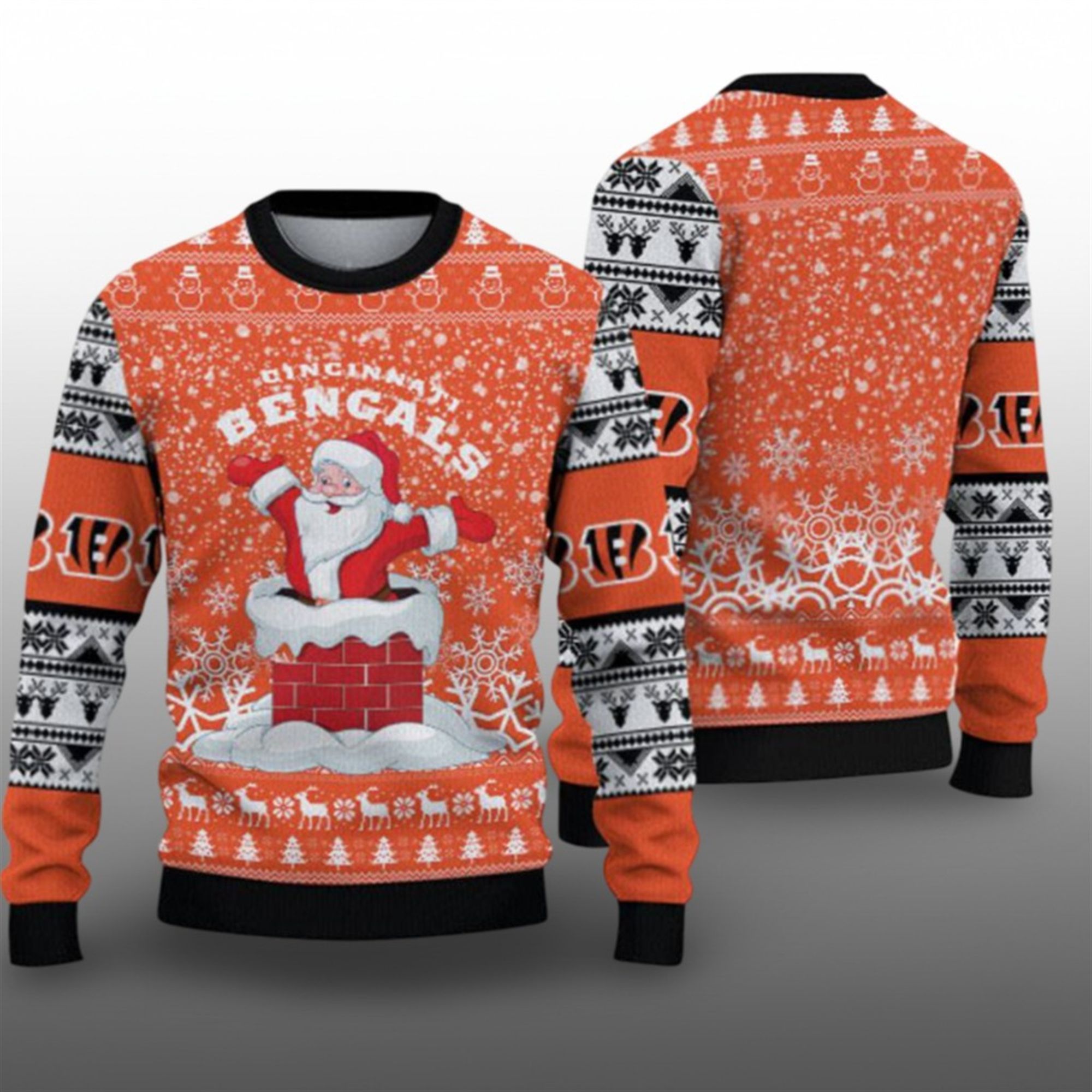 2025 Bengals Santa Ugly Christmas Sweater 1 1 2025 Bengals Santa Ugly Christmas Sweater 1 1