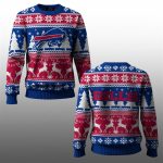 2025 Bills Reindeer Football Christmas Ugly Sweater