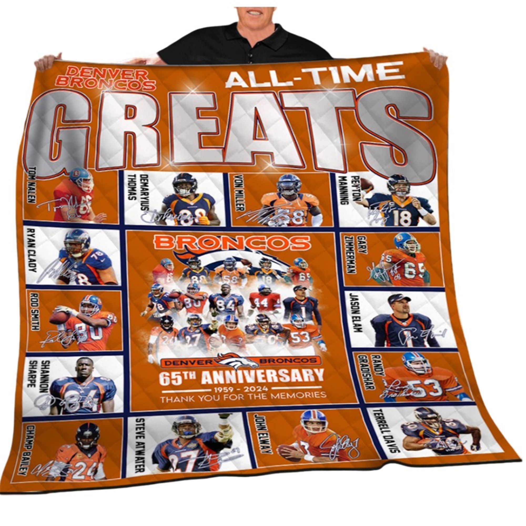 2025 Broncos All Time Greats 65Th Anniversary Blanket 2 2025 Broncos All Time Greats 65Th Anniversary Blanket 1 2