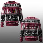 2025 Cardinals Reindeer Football Christmas Ugly Sweater