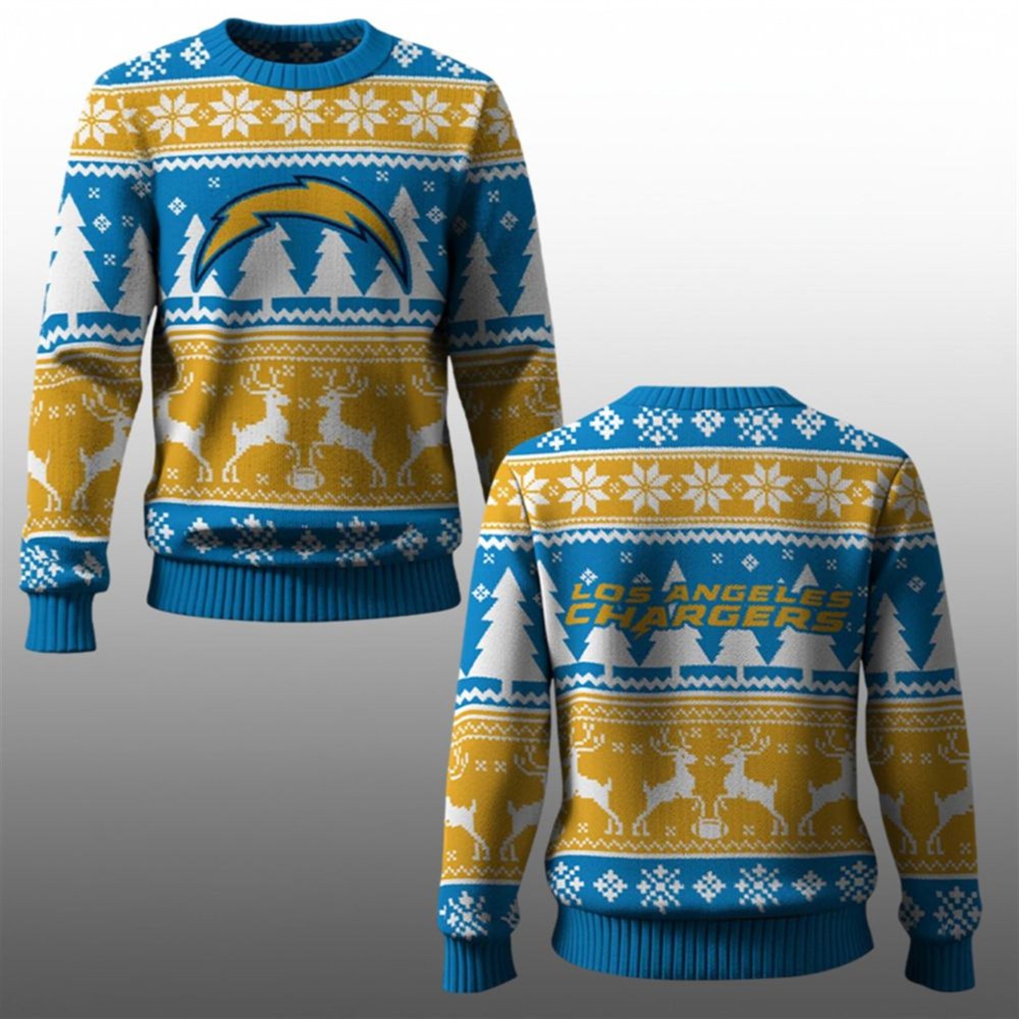 2025 Chargers Reindeer Football Christmas Ugly Sweater 1 2025 Chargers Reindeer Football Christmas Ugly Sweater 1 1