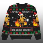 2025 Christmas Advent Die Leber Brennt Ugly Sweater