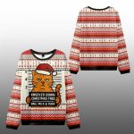 2025 Christmas Arrested Cat Christmas Tree Ugly Sweater