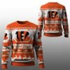 2025 Christmas Bengals Festive Reindeer Tree Ugly Sweater 1 1
