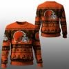 2025 Christmas Browns Festive Reindeer Tree Ugly Sweater 1 1