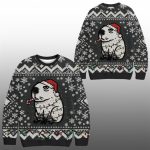 2025 Christmas Capybara Smoking Funny Ugly Sweater