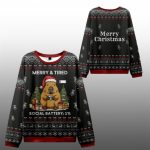 2025 Christmas Capybara Social Battery Ugly Sweater
