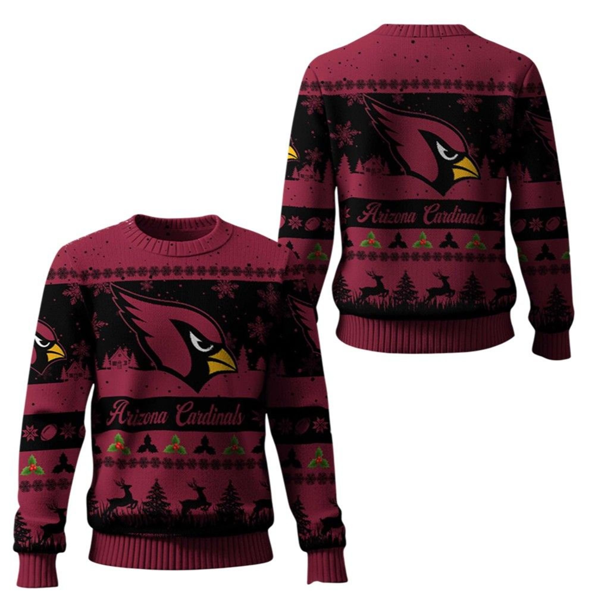 2025 Christmas Cardinals Festive Reindeer Tree Ugly Sweater 2 2025 Christmas Cardinals Festive Reindeer Tree Ugly Sweater 1 2