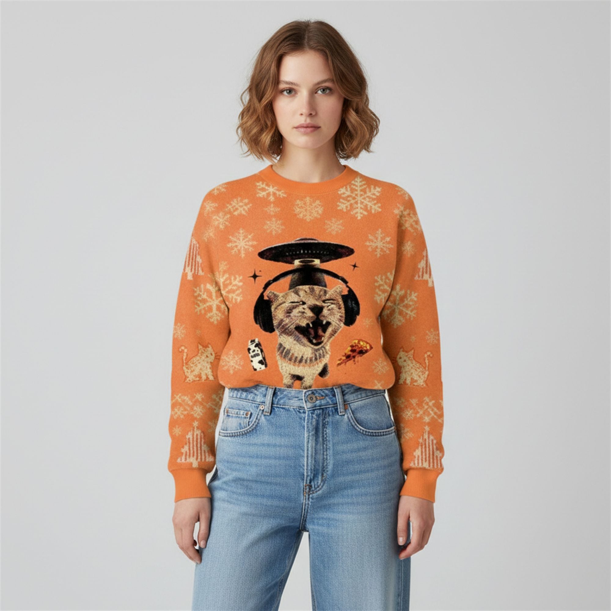 2025 Christmas Cat Eating Spaghetti Funny Ugly Sweater 1 2 2025 Christmas Cat Eating Spaghetti Funny Ugly Sweater 1 2