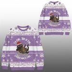 2025 Christmas Cat Im Fine Meme Ugly Sweater