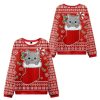 2025 Christmas Cat In The Sock Ugly Sweater 1 2