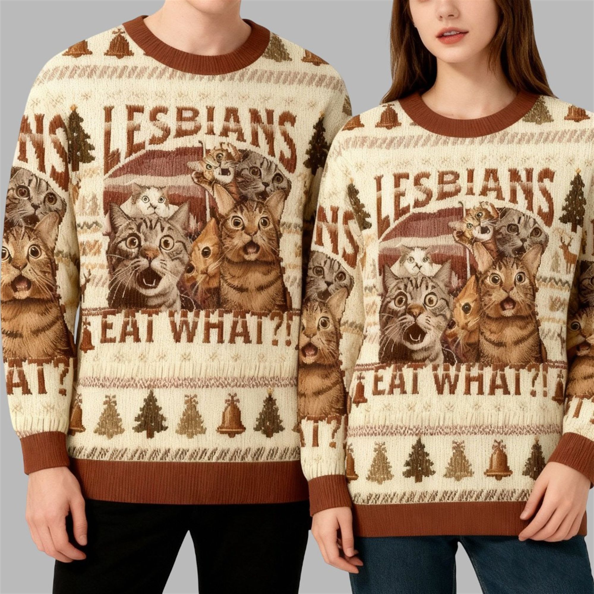 2025 Christmas Cat Lesbians Eat What Ugly Sweater 2 2025 Christmas Cat Lesbians Eat What Ugly Sweater 2