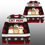 2025 Christmas Cat Mom Cat Dad Ugly Sweater
