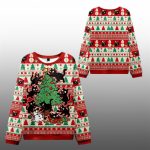 2025 Christmas Cats Destroying Christmas Tree Ugly Sweater