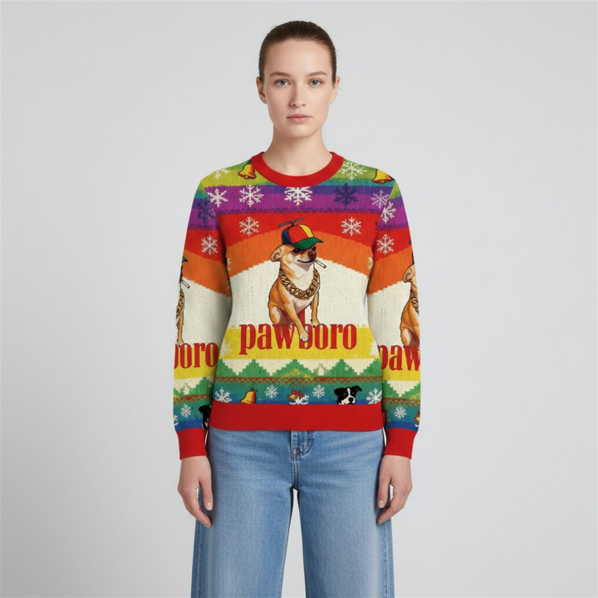 2025 Christmas Dog Smoking Meme Cigarette Ugly Sweater 1 2 2025 Christmas Dog Smoking Meme Cigarette Ugly Sweater 1 2