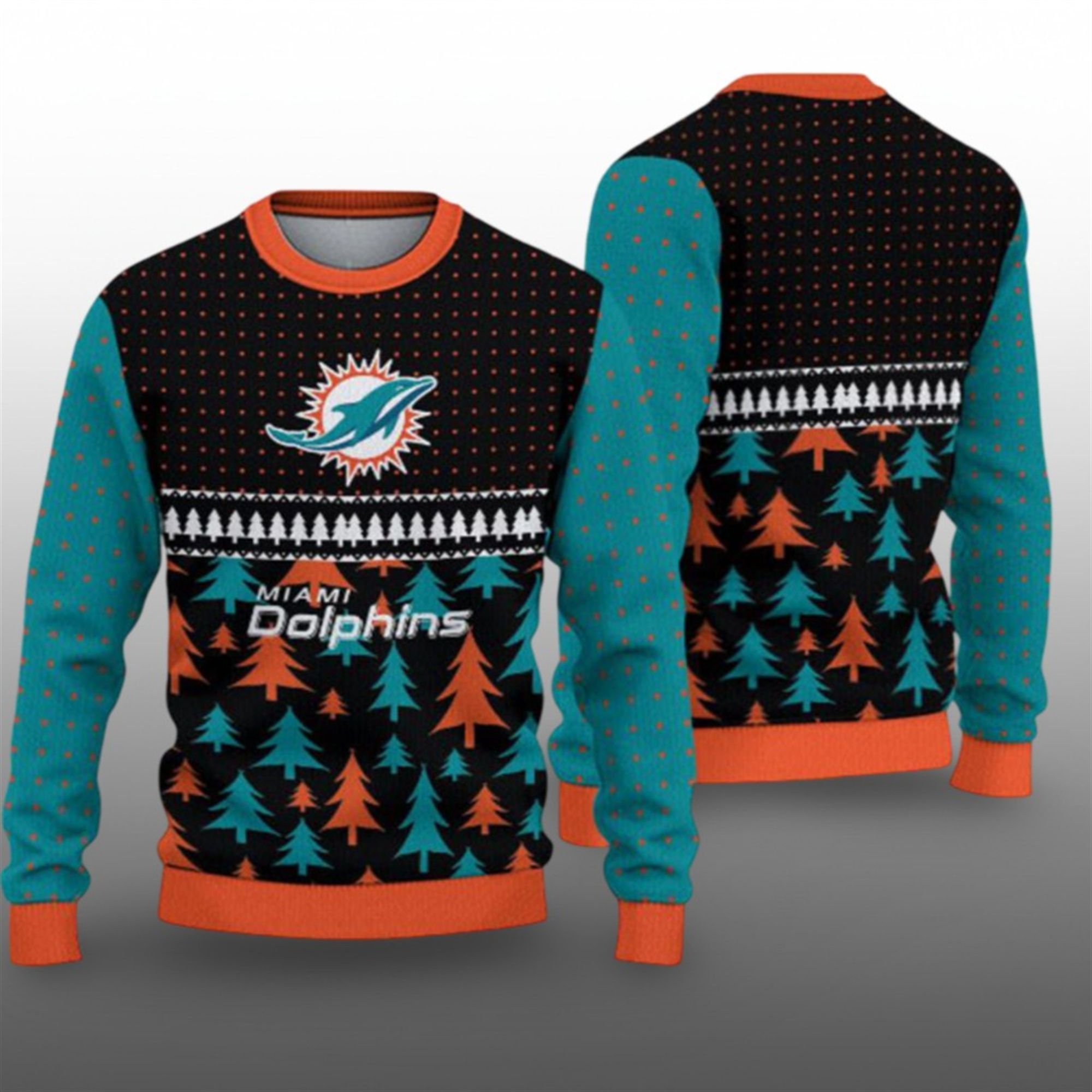 2025 Christmas Dolphins Ugly Sweater 1 1 2025 Christmas Dolphins Ugly Sweater 1 1