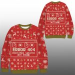2025 Christmas Error 404 Christmas Sweater Not Found Ugly Sweater