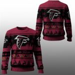 2025 Christmas Falcons Festive Reindeer Tree Ugly Sweater