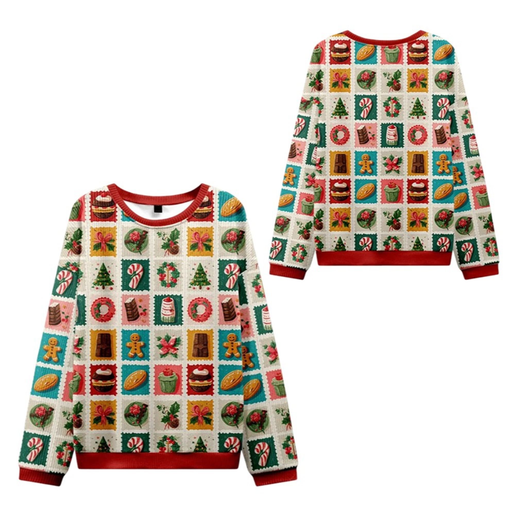 2025 Christmas Festive Treats Patchwork Ugly Sweater 2 2025 Christmas Festive Treats Patchwork Ugly Sweater 1 2