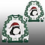 2025 Frog Wearing Santa Hat Ugly Christmas Sweater