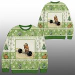 2025 Christmas Funny Cute Rat Weightlifting Meme Ugly Sweater