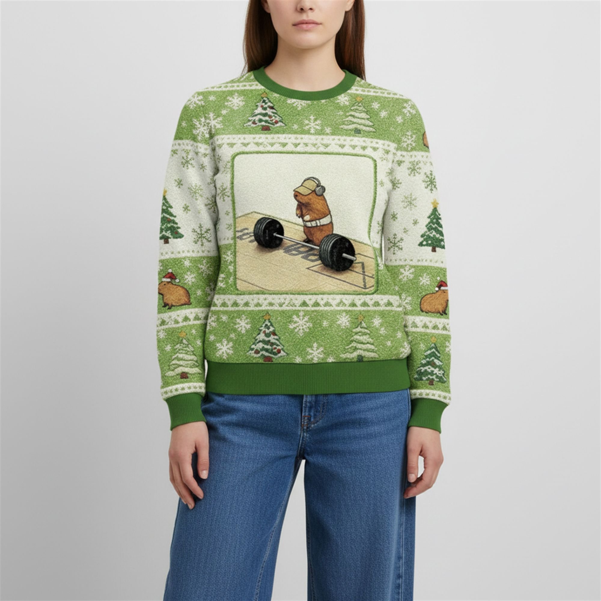 2025 Christmas Funny Cute Rat Weightlifting Meme Ugly Sweater 1 2 2025 Christmas Funny Cute Rat Weightlifting Meme Ugly Sweater 1 2