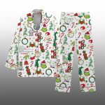 2025 Christmas Funny Grnch Tree Pajama Set