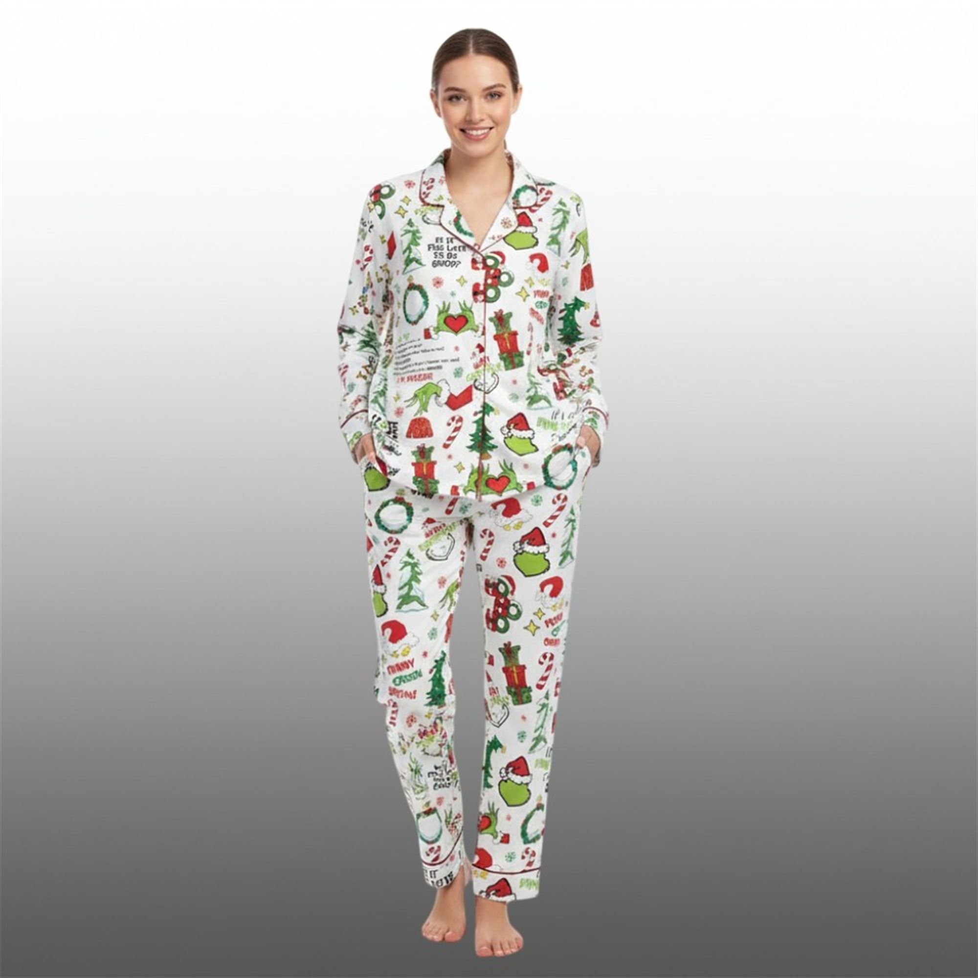 2025 Christmas Funny Grnch Tree Pajama Set 2 2025 Christmas Funny Grnch Tree Pajama Set 2