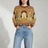 2025 Christmas Girl Eyes Closed Ugly Sweater 1 2