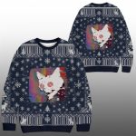 2025 Christmas Glitch Cat Ugly Sweater