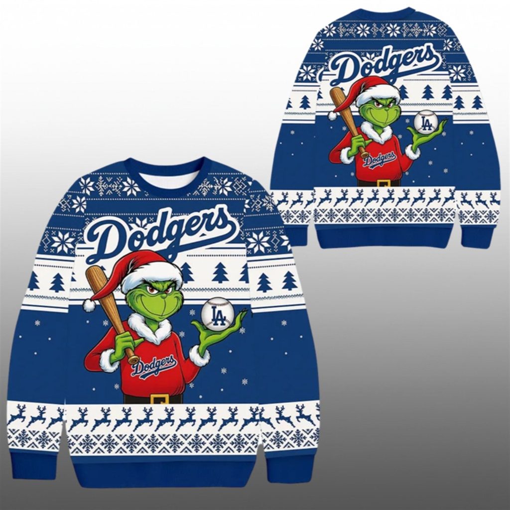 2025 Christmas Grnch LA Dodgers Ugly Sweater 6 2025 Christmas Grnch LA Dodgers Ugly Sweater 1 1