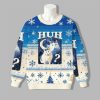 2025 Christmas Huh Cat Funny Dank Meme Moon Ugly Sweater 1