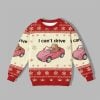 2025 Christmas I Cant Drive Funny Hamster Meme Ugly Sweater 1