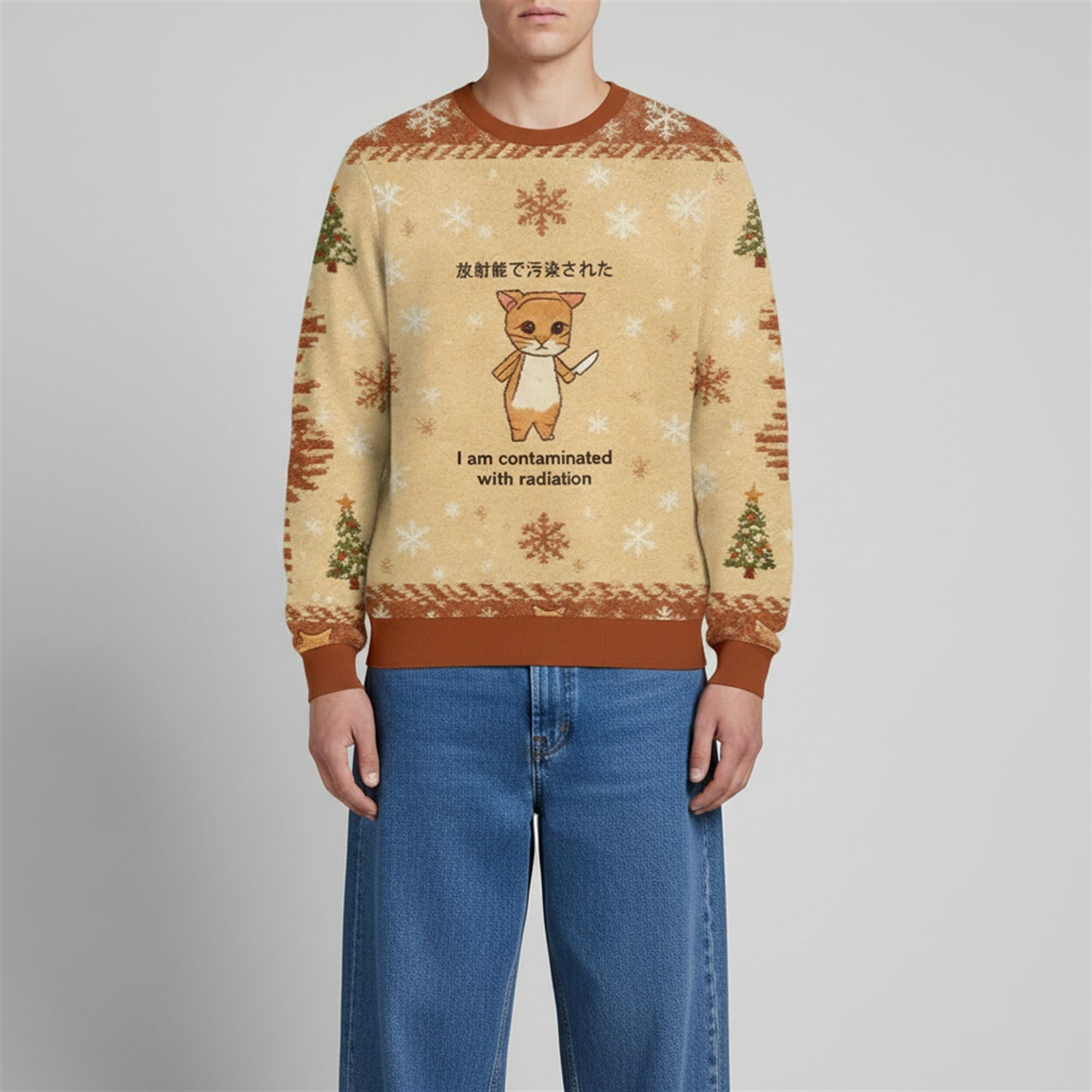 2025 Christmas Kitten Contaminated By Radiation Ugly Sweater 1 2 2025 Christmas Kitten Contaminated By Radiation Ugly Sweater 1 2
