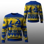 2025 Christmas LA Rams Festive Reindeer Tree Ugly Sweater