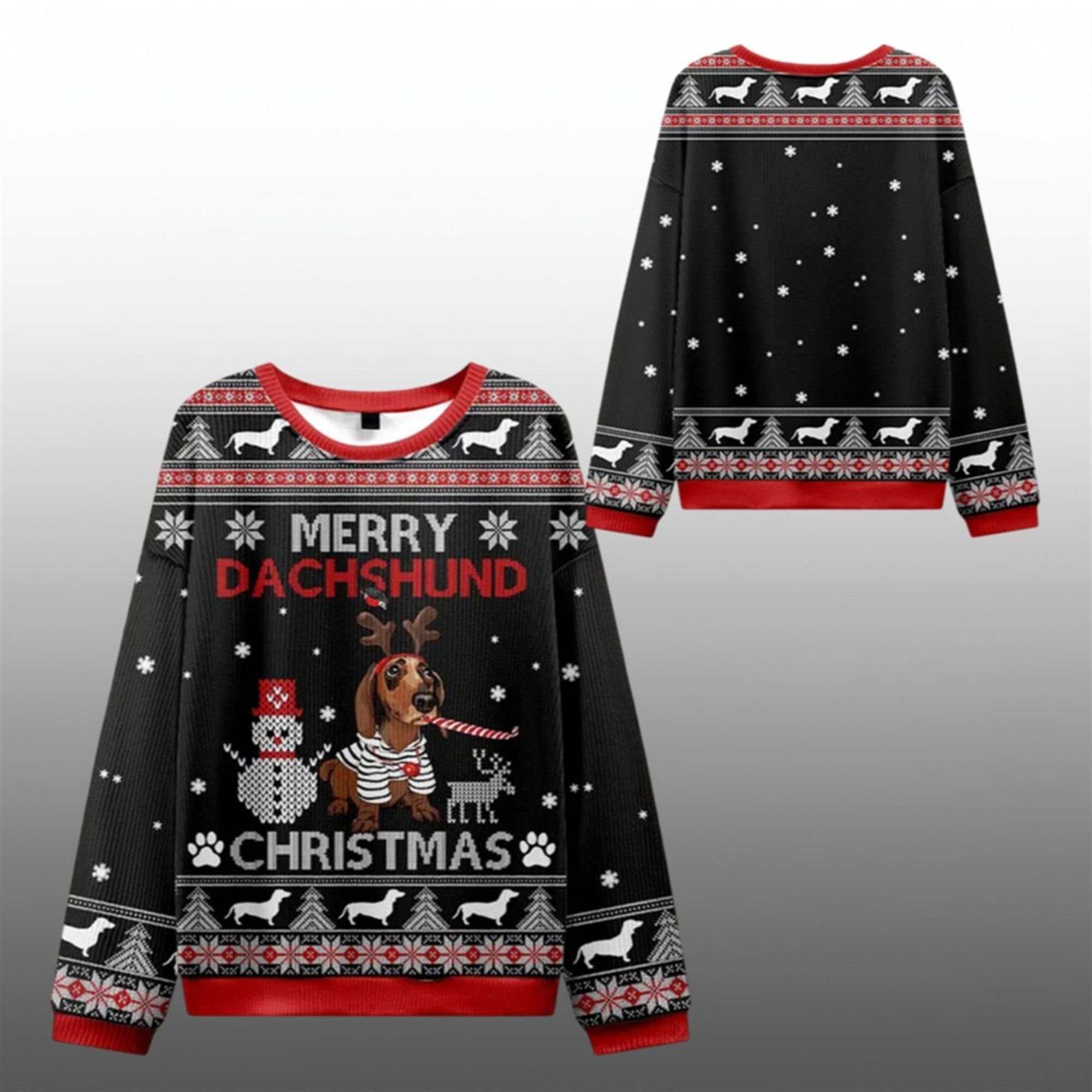 2025 Christmas Merry Dachshund Ugly Sweater 1 1 2025 Christmas Merry Dachshund Ugly Sweater 1 1