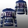 2025 Christmas NY Giants Festive Reindeer Tree Ugly Sweater 1 1