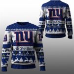2025 Christmas NY Giants Festive Reindeer Tree Ugly Sweater