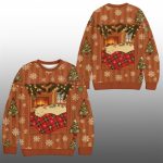 2025 Christmas Napping Cat Funny Ugly Sweater