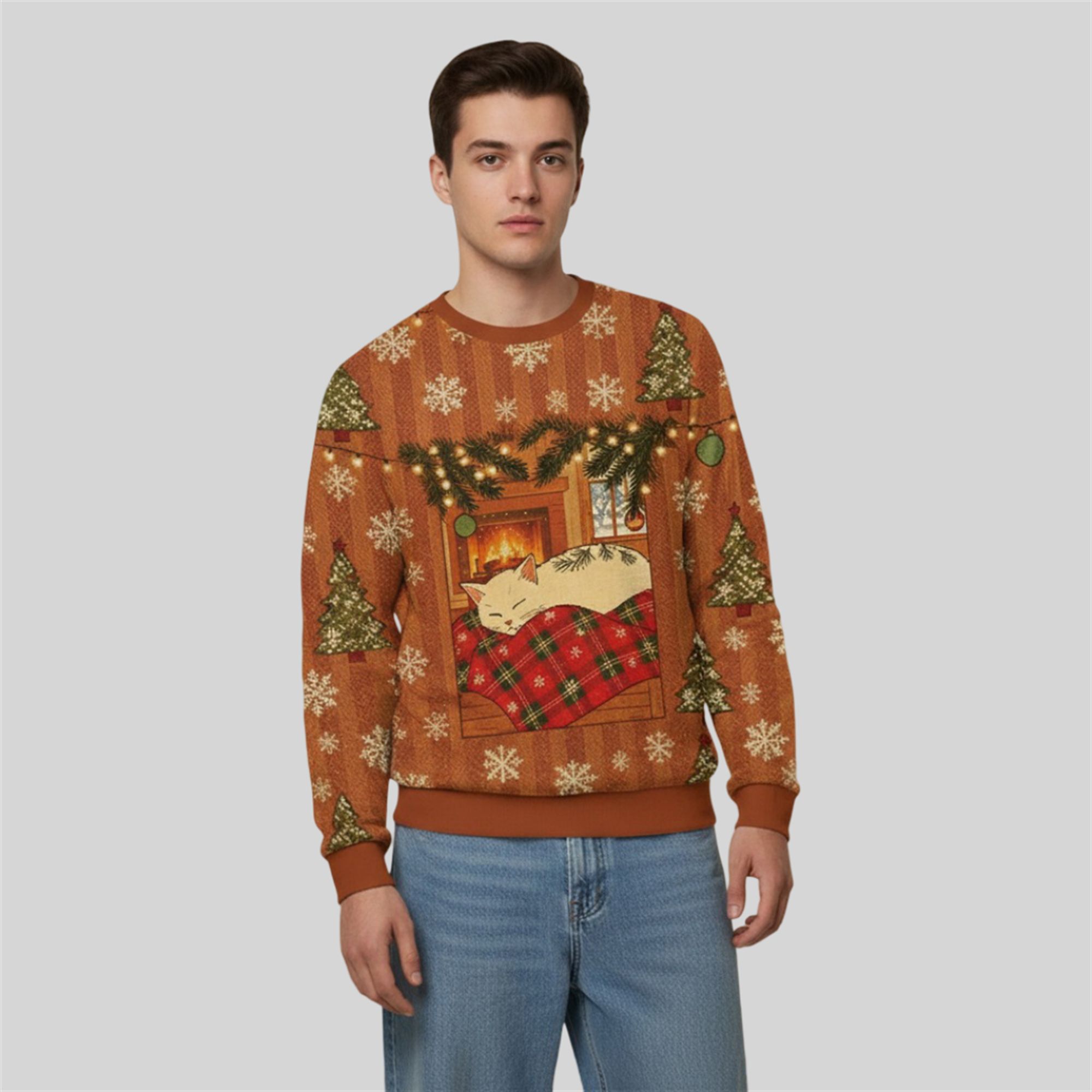 2025 Christmas Napping Cat Funny Ugly Sweater 1 2 2025 Christmas Napping Cat Funny Ugly Sweater 1 2