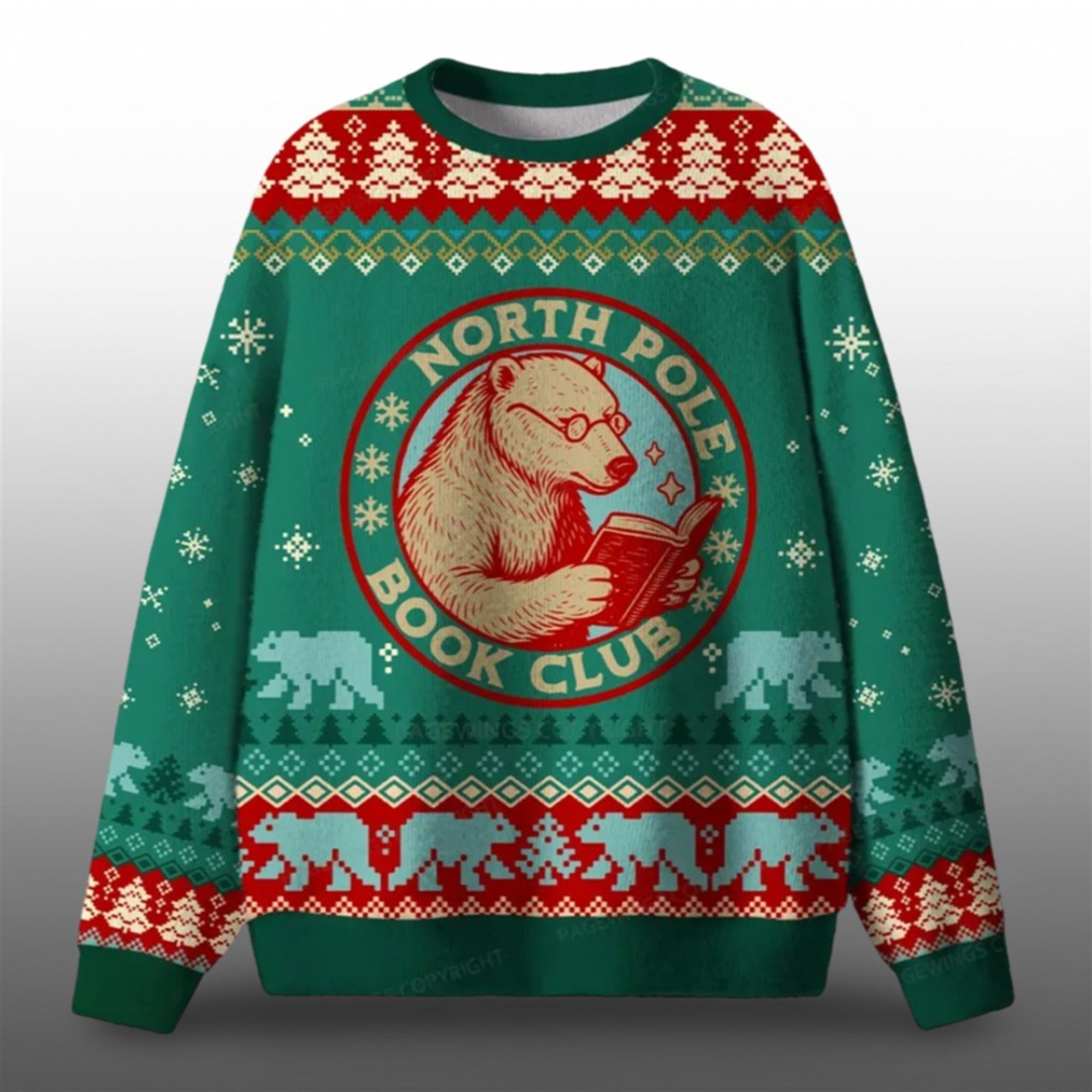 2025 Christmas North Pole Book Club Ugly Sweater 1 2025 Christmas North Pole Book Club Ugly Sweater 1 1