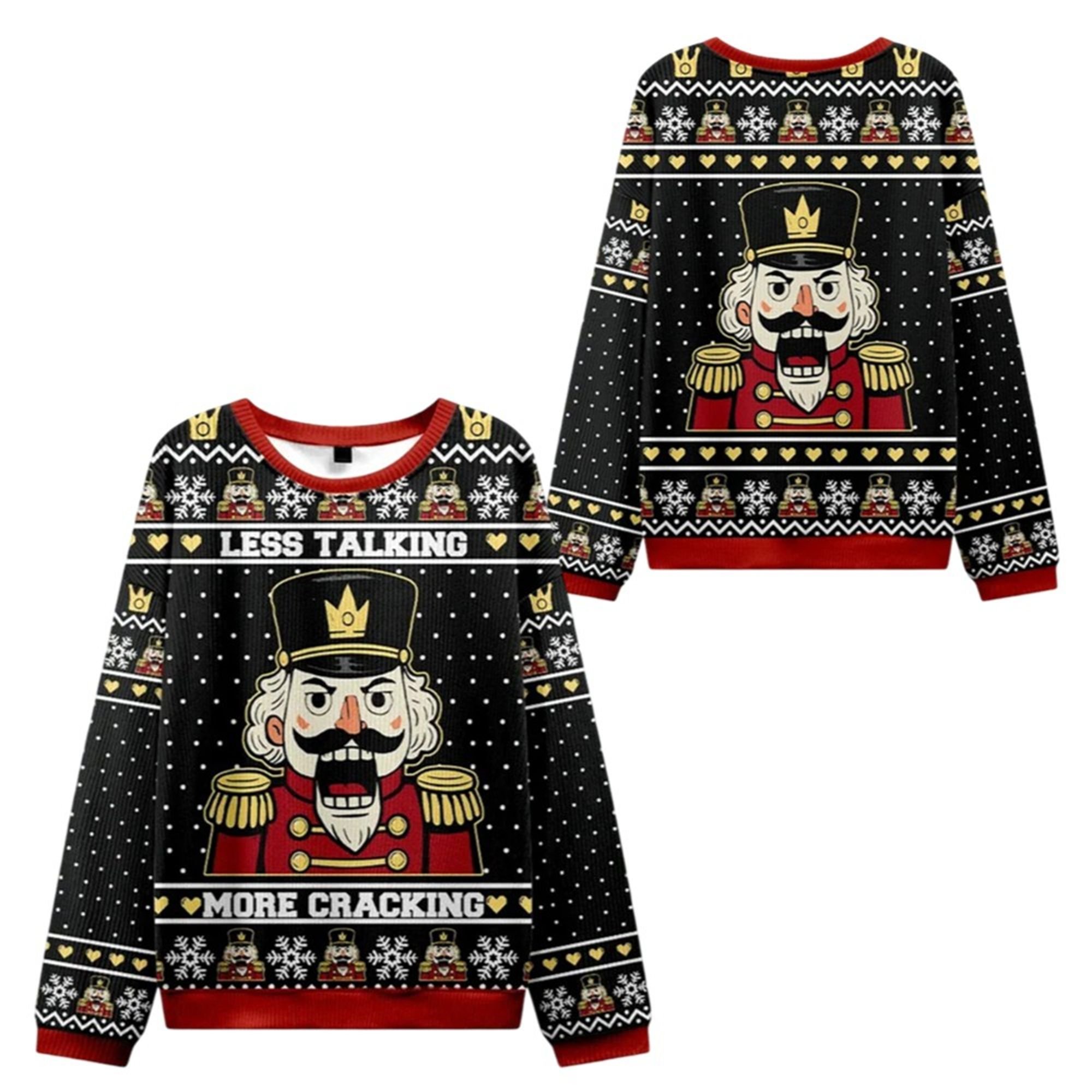 2025 Christmas Nutcracker Less Talking More Cracking Ugly Sweater 2 2025 Christmas Nutcracker Less Talking More Cracking Ugly Sweater 1 2