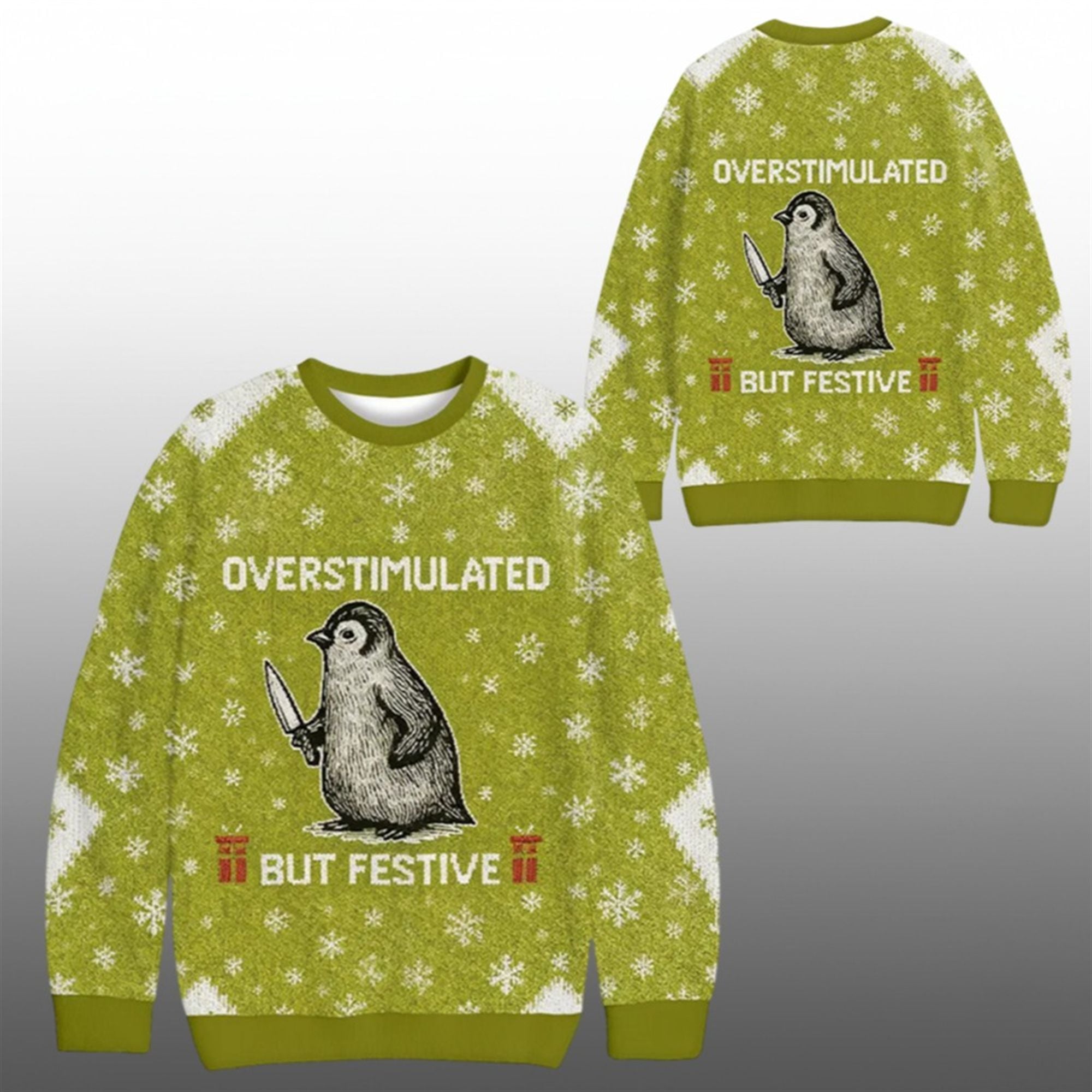 2025 Christmas Overstimulated But Festive Penguin Ugly Sweater 1 2025 Christmas Overstimulated But Festive Penguin Ugly Sweater 1 1
